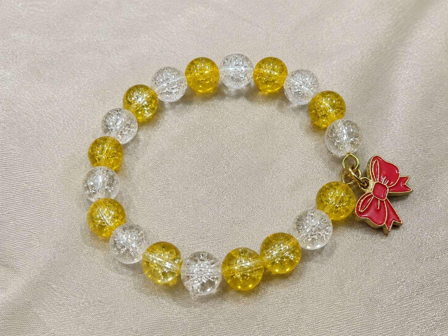 Dual colour Crystal Bracelet with Charm