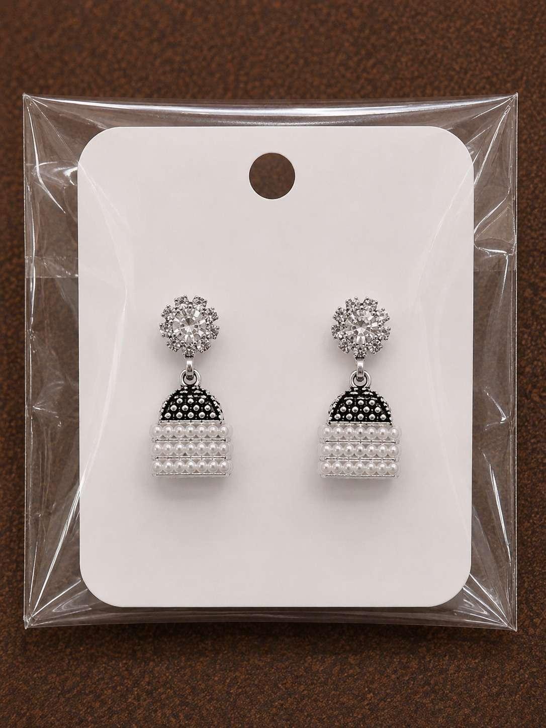 Pearl Dome Drop Earrings